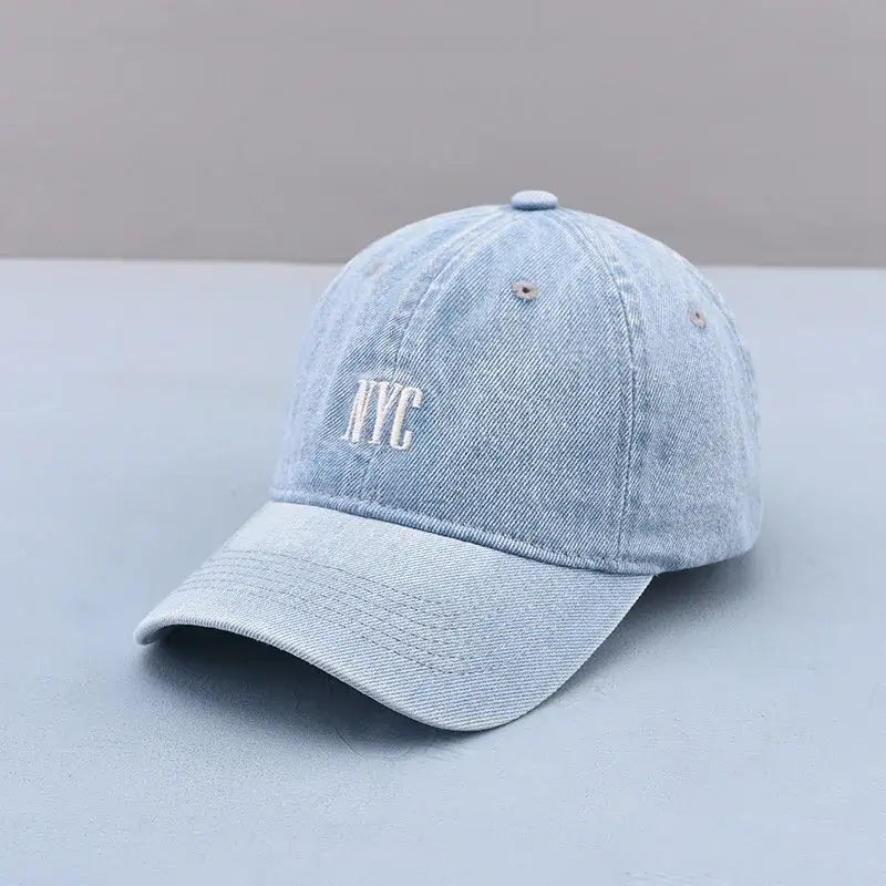 Embroidered Washed Cotton Dad cap Hat Retro embroidered Jean Baseball Cap