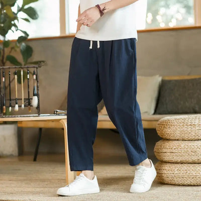 Men's Cotton Linen Casual Streetwear Pants